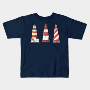 Lighthouse Trio Kids T-Shirt